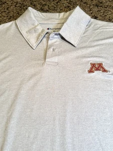 NWT Minnesota Golden Gophers Men’s Champion Gray Short Sleeve Polo Shirt 2XL XXL - Picture 1 of 23
