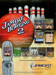 Magazine Print Ad JAMDAT MOBILE 2004Jamdat Bowling 2 Flip Phone Game - Picture 1 of 1