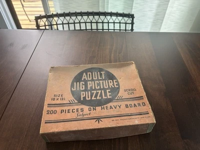 Vintage Adult Jigsaw Puzzle 200 Pieces 10”x13.5” Scroll Cut - Image 1 of 3