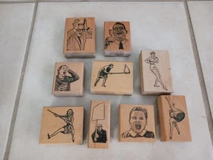 Vintage Ken Brown Rubber Stamps  Lot Of 9 - Picture 1 of 13