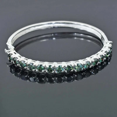 Сертифицированный браслет с голубыми бриллиантами 7 карат - отличный блеск и блеск - Изображение 1 из 4