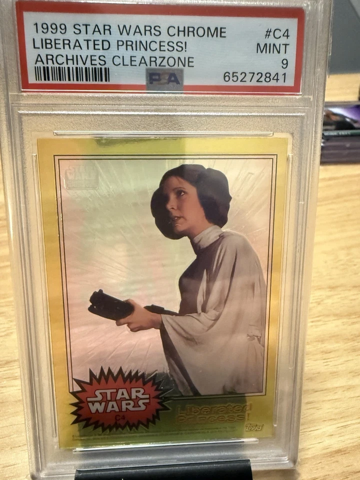 1999 Topps Chrome Star Wars LIBERATED PRINCESS Archives Clearzone #C4 PSA 9 - Image 1 of 1