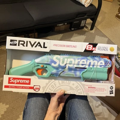 🔥 BRAND NEW Supreme Nerf Rival Takedown Blaster [Nerf Gun] [Blue] [SS21/Wk19] - Image 1 of 4