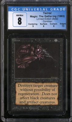 Magic MTG Beta Terror CGC 8 *354 NEAR MINT NM - Image 1 of 2