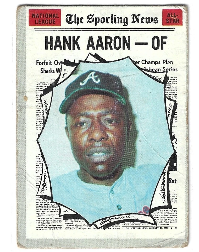 1970 Topps #462 Hank Aaron Braves All-Star Fair Filler L@@K Foto 1 de 1