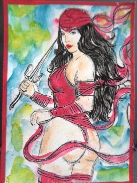 Arte abstracto ATC ACEO - ELEKTRA Foto 1 de 1