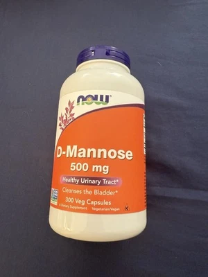 Now Foods D-Mannose 500mg 300 Veg Capsules 🌿 Urinary & Bladder Health 5/29 - Image 1 of 3