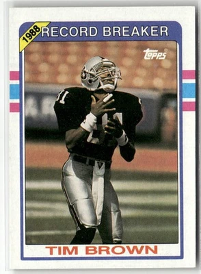 1989 TOPPS #2 TIM BROWN LOS ANGELES RAIDERS - Image 1 of 2