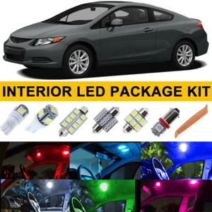 6PCS Interior LED Lights Package Bulbs Kit For Honda Civic 2006-2009 2010 2012 - Picture 1 of 25