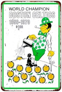 1969-1970 Boston Celtics Basketball Cover Vintage Look Reproduction Metal sign - Picture 1 of 1