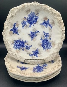 Dunn Bennett & Co Imperial semi China Dresden Pattern Set Of 5 Salad Plates - Picture 1 of 12