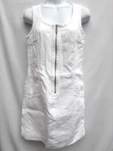 Michael Kors Dress Size 2 Linen White Sleeveless Zipper - Picture 1 of 8