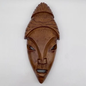 Vintage Hand Carved Wood Asian Ethnic Mask 16" Tall - Picture 1 of 9