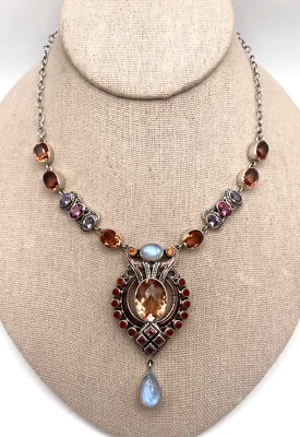 NICKY BUTLER Sunset Quartz & Moonstone Multi-Gemstone Pendant Necklace - NWT - Image 1 of 4
