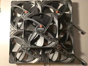 Lot of 5 - Noctua NF-A14 PWM chromax.black.swap black 140mm PWM case fan - Picture 1 of 4