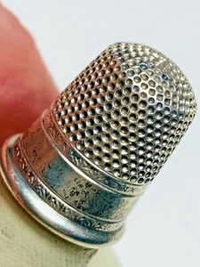 Vintage Sterling Thimble (NO MARKS )  ID. Number 119 - Picture 1 of 4