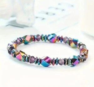 Magnet ARMBAND  Gesundheit Yoga Lifestyle Naturstein Magnetarmband Hämatit - Bild 1 von 4