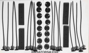 RADIATOR ELECTRIC FAN PLASTIC MOUNT KIT TIE STRAP MOUNTING UNIVERSAL- FOUR KITS - Picture 1 of 2
