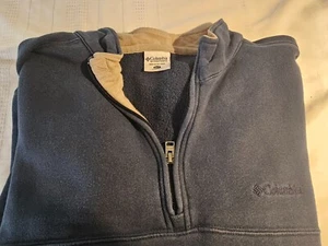 Columbia SWEATSHIRT 1/4 REISSVERSCHLÜSSE NACH UNTEN BLAUE FARBE HERREN GRÖSSE 2XT - Bild 1 von 7