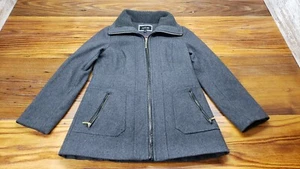 Men's Size M | Apt 9 Collared Wool Pea Coat | Zip Up Jacket | Polyester Lining - Picture 1 of 11