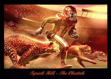 Football CTNW Tyreek Hill Kansas City Chiefs The Cheetah Custom Card