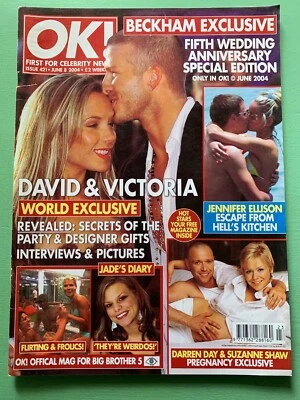 OK! 8-June-2004 VICTORIA DAVID BECKHAM Suzanne Shaw Myleene Klass Kate Winslet - Image 1 of 3