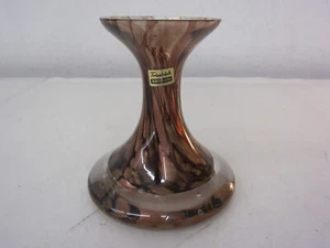 Elegante jarrón pequeño Friedrich Glas oro rosa cobre arte en vidrio 11 cm con pegatina - Imagen 1 de 5
