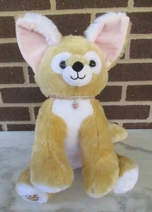 Build A Bear Fennec Fox 12" + 6" Cola - Collar Corazón Rosa/Blanco Estrás - Imagen 1 de 7