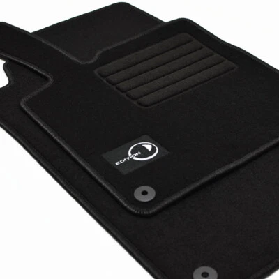 Mattenprofis Velours Edi Fußmatten für Smart Fortwo 451 ab Bj.2007 - 2014 sw