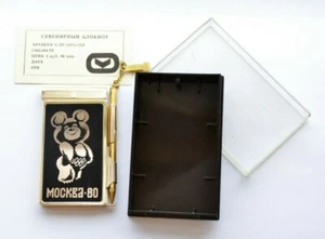 1980 Notizbuch Maskottchen Mischa XXII Olympische Spiele Moskau 80 Box Stift Souvenir UdSSR - Bild 1 von 12