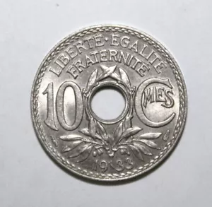 S4 - France 10 Centimes 1933 Brilliant Uncirculated Coin - Liberty Cap *** Nice - Picture 1 of 2