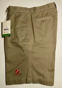 Men's Size 30 Cutter and Buck brand Tan 100% Cotton Pleated Walking Shorts - NWT - Picture 1 of 2