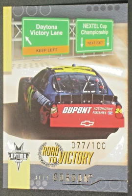 Jeff Gordon 2004 Press Pass Optima Gold Parallel #G62 (77/100) Road To Victory - Image 1 of 2