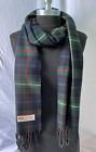 100% Cashmere Scarf Plaid Forest Navy Black / Red / Camel Soft Wool Wrap #n