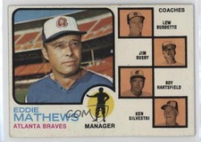 1973 Topps Eddie Mathews Lew Burdette Jim Busby Roy Hartsfield Ken Silvestri HOF