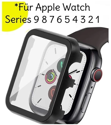 Apple Watch 9 8 7 6 5 4 Protettiva Alluminio Display Vetro ✅ Nero 40/41/42/44 - Immagine 1 di 4