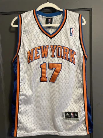 RARE Adidas Stitched JEREMY LIN #17 New York Knicks Jersey Size M NBA Cover