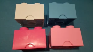 4x LEGO (mintgrün,türkis,magenta,rosa)4er Kiste Aufbewahrung, Box stapelbar - Bild 1 von 8