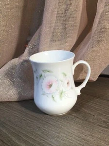 Vintage Hitkari Potteries Bone China Made in India Mug Cup Pink Flowers 1pc *B - Picture 1 of 6