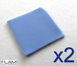 2x Pad thermique siliconeGPU/Chipset 10mm x 10mm x 0,5mm Thermal Conductive Pad - Bild 1 von 4