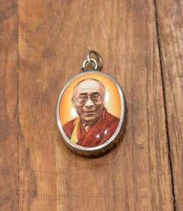 Pendant Spiritual Framed Picture Dalia Lama Charm Pendant - Picture 1 of 2