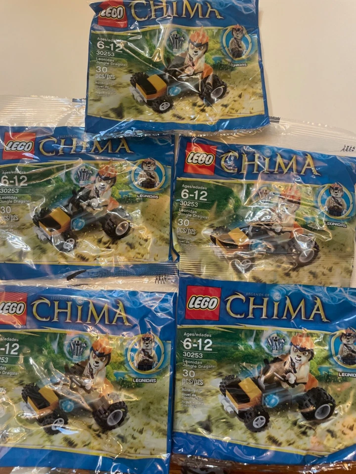 LEGO sealed PROMO POLYBAG Baggie set lot x5 30253 CHIMA Leonidas Jungle Dragster - Image 1 of 1