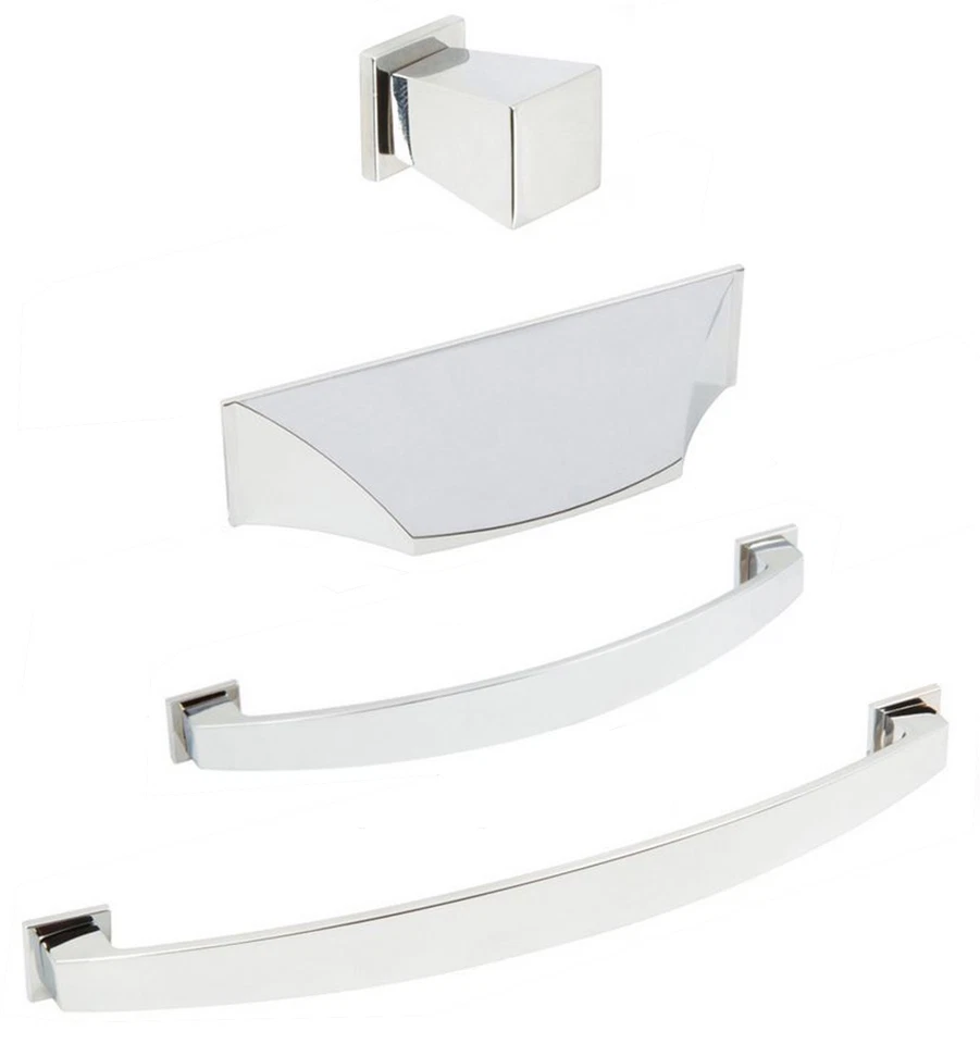 Chrome Finish Pull Handles & Drawer Knob Kitchen Cabinet Cupboards Skyler Range - Image 1 of 1