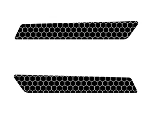 Grey Hexagon / Honeycomb Saddlebag Latch Inserts fit Harley Touring 2014 - 2025+ - Bild 1 von 7