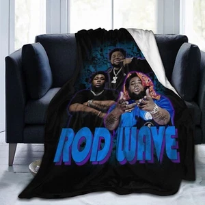 Rod Wave Blanket Soft Warm Flannel Throw Blankets for Bed Couch Sofa Bedroom ... - Picture 1 of 5