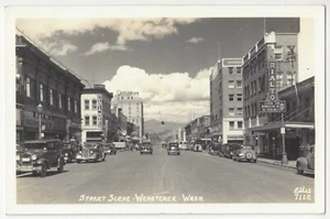 1940er Wenatchee, Washington ECHTFOTO Business Street, alte Autos, Kino - Bild 1 von 2