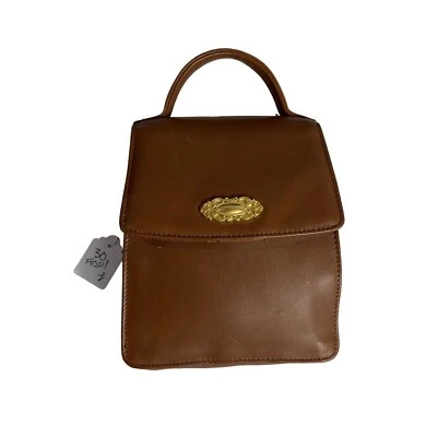 Bandolera Fossil para mujer de cuero marrón tono dorado con bloqueo magnético talla S Foto 1 de 4