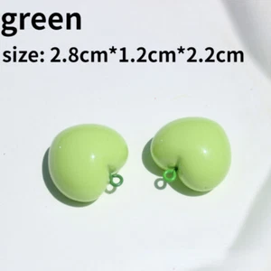 50X Mini Heart Charms Pendants DIY Necklace Keyring Bag Strap Jewellery Making - Picture 1 of 23