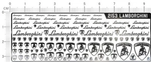 chrome(metal) decals Lambao B (silver) 2153 - Picture 1 of 1