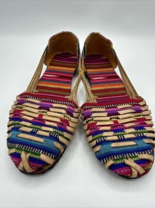 Guatemalan Hand Made Shoes 8 - 8.5 Flats Leather - Picture 1 of 7